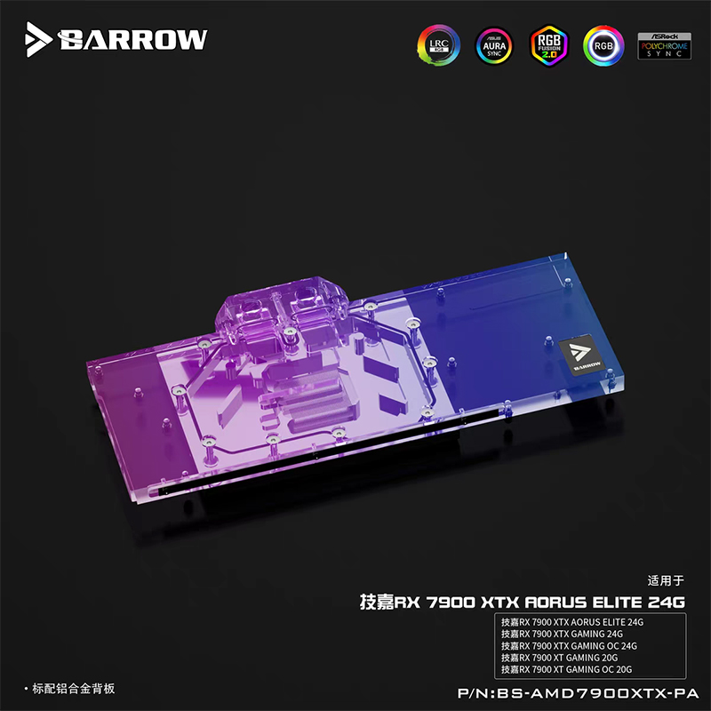 BARROW Water Block For Gigabyt - đánh giá và giá Rx 7900 Xt 20Gb